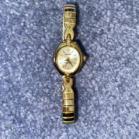 Vintage Accessories - Rare vintage sharp watch with diamond accent